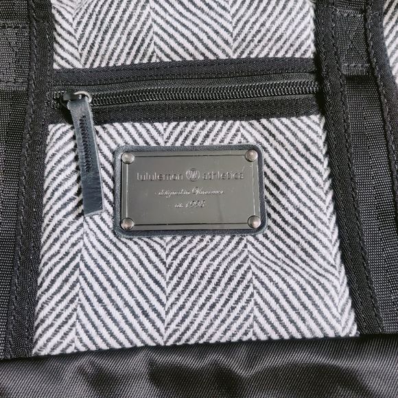 Lululemon Wool Tote Black Gray Pink Big Gym Yoga Laptop Shoulder Bag Vintage - Picture 2 of 13